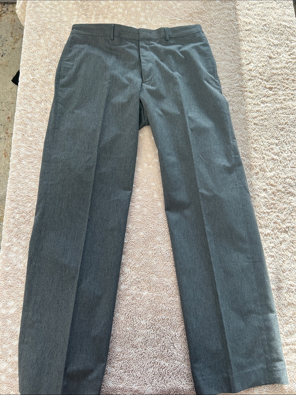 Express Men's Charcoal Straight Dress Pants